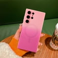 thumbnail image 2 of Magnetic Case for Samsung Galaxy S23 Ultra 5G, Luxury Gradient Neon Color Case Compatible with MagSafe Charger Cover with Camera Lens Protector Pretty Phone Case for Women and Girl - Pink Red, 2 of 14