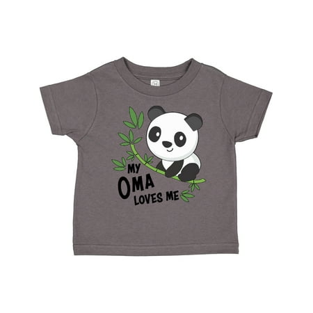 

Inktastic My Oma Loves Me- Cute Panda Gift Toddler Boy or Toddler Girl T-Shirt