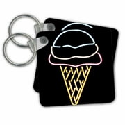 Neon-like Ice Cream Cone set of 2 Key Chains kc-901-1