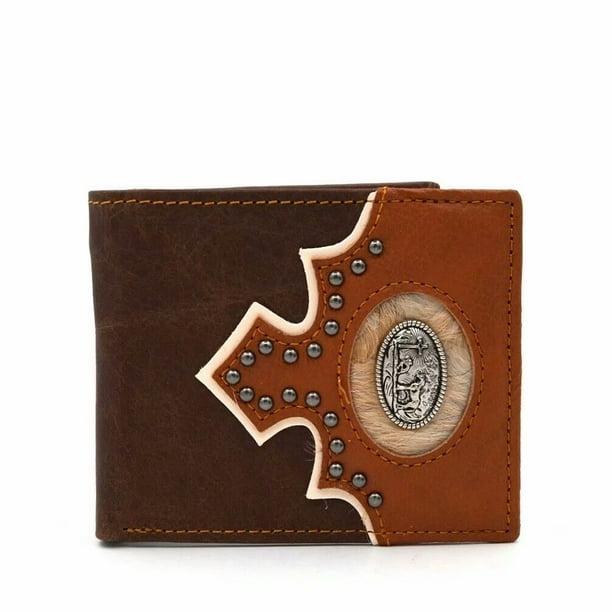 Janhooya - Western Cowboy Wallet Men's Leather Short Bifold Wallet for ...
