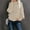 Beige, variant on Sweaters for Women Long Sleeve Fall Winter Trendy Cable Knit Casual Turtleneck Crew Neck Pullover Sweater Tops Blue M