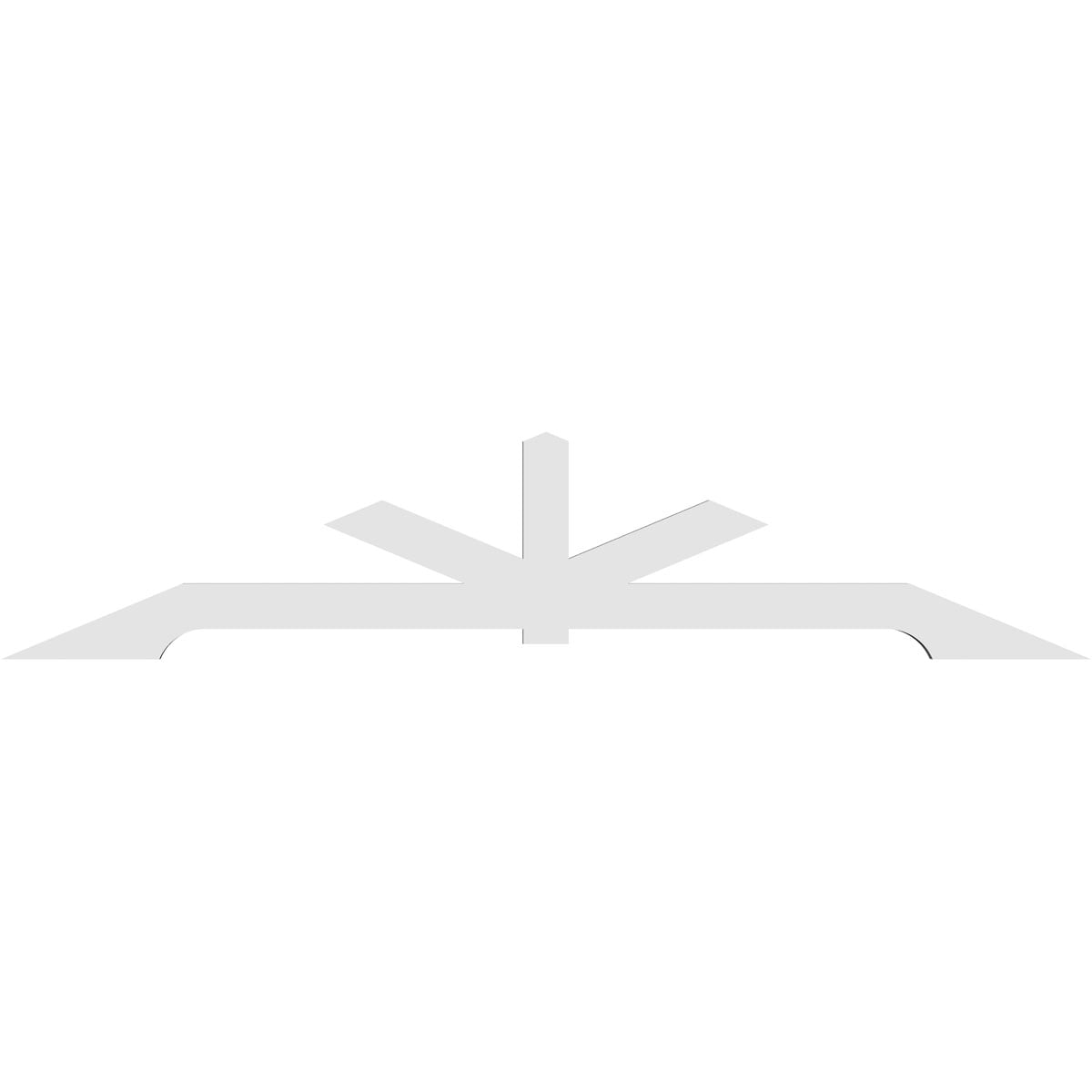 96"W x 20"H x 2"D x 4"F, 5/12 Pitch, Vanguard Architectural Grade PVC Gable Bracket