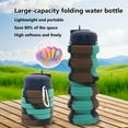 thumbnail image 4 of Arcticwind Colorful Collapsible Water Bottle, BPA-Free Silicone 17oz Travel Bottle with Handle & Carabiner, Portable Leak-Proof Sports Bottle for Camping, Hiking, Cycling - Reusable & Compact, 4 of 5