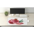 thumbnail image 2 of Fruit Computer Mouse Pad, Pomegranate Hand Drawn Watercolor Style Paint Yummy Juicy Winter Taste Art, Rectangle Non-Slip Rubber Mousepad Large, 31" x 12", Magenta Forest Green, by Ambesonne, 2 of 2