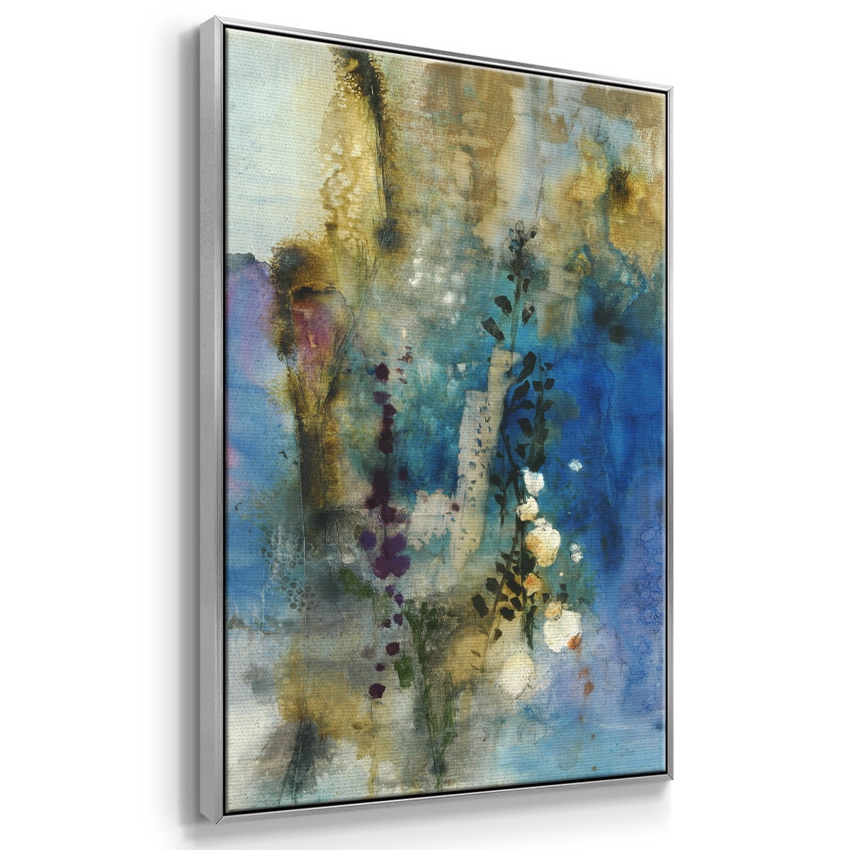 Immerge I Framed Premium Gallery Wrapped Canvas - Ready to Hang - 25 x 37 - Silver Floating Frame