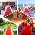 thumbnail image 4 of Efavormart 3Ft x 100Ft Red Rayon Wedding Aisle Runner, Non-Woven Carpet Runner, 4 of 11