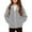Light Gray, variant on Kids Winter Fleece Jacket Long Sleeve Full Zip Sweater Winter Jackets For Kids Girls Sweatshirts Size 5-6 Years