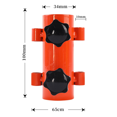 thumbnail image 4 of Ensemble de 4 Pcs de Mâtx de Store Tube Fixe Coupe-Vent Réglable Accessoires de Support de Tente de Camping Extérieur-Orange Couleur, 4 x Support de Tente, Orange, 4 of 5