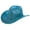 Sky Blue, variant on Glitter Cowboy Hat, Polyester Sparkly Western Cowgirl Party Hat, One Size