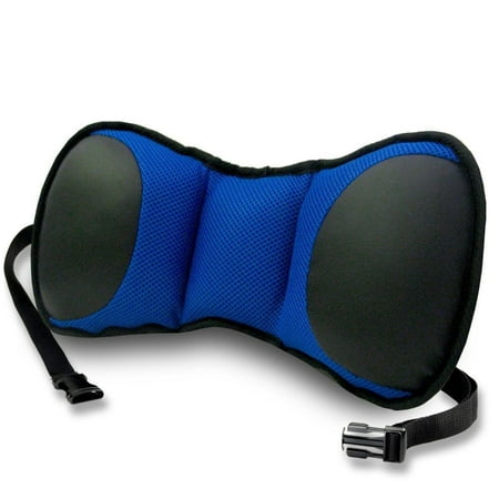 FH Group  Blue and Black Portable Lumbar Seat Cushion with (Luxor Blue Man Group Best Seats)