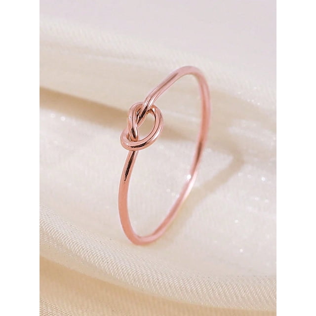 1pc Love Knot Ring Ladies Jewelry For Women s925 Sterling Silver Simple Plain Ring Fine Jewelry For Girls Daily Life Decor For Couple Dating Gift