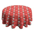 thumbnail image 4 of Christmas Round Tablecloth 60x60in(153x153cm) – Waterproof Polyester Table Cover with Full Print Design, Wrinkle Resistant & Washable for Kitchen Dining Party Decor, 4 of 6