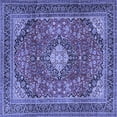 thumbnail image 1 of Ahgly Company Indoor Square Medallion Blue Traditional Area Rugs, 8' Square, 1 of 4