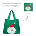 thumbnail image 5 of Wrapables Medium Foldable Tote Nylon Reusable Grocery Bag (Set of 2), Santa, 5 of 7