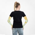 thumbnail image 6 of Bingfone Farmers Gardening Sleeves Sun Protection Arm Cooling Sleeves for Women Men with Thumb Hole - Yellow With Teal Marble, 6 of 7