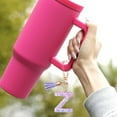 thumbnail image 3 of Ziurtnc A-Z Letter Keychain Pendant Star Sequin Clear Initial Shape Pendant with Purple Tassel Tumbler Charm Cup Bag Accessories, 3 of 8