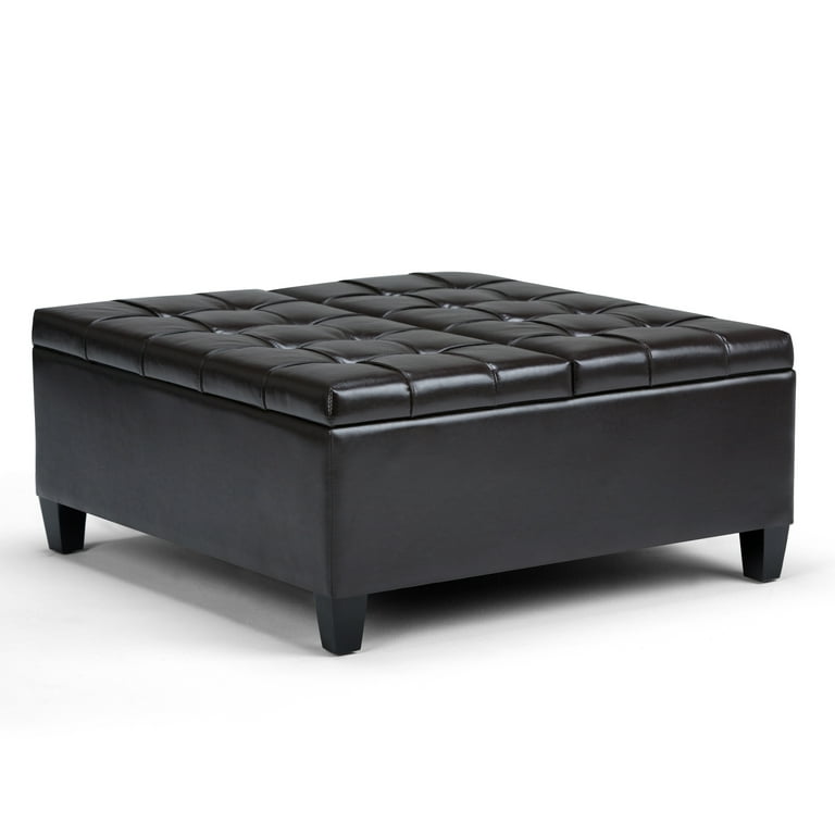 Wyndenhall elliot 36 inch wide traditional square on sale table ottoman