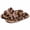 Leopard Print, variant on BOERTEU Women Striped Embroidered Fuzzy Open Toe House Slippers