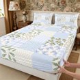thumbnail image 3 of Manfei Kawaii Bow Fitted Sheet Full 3 Pieces,Leopard Print Plaid Bed Set,1 Fitted Sheet and 2 Pillowcases, 3 of 6