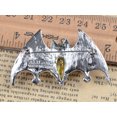 thumbnail image 3 of Alilang Silver Tone Halloween Ombre Pink Vampire Bat Wing Crystal Rhinestone Animal Brooch Pin, Pink, 3 of 4