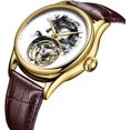 thumbnail image 2 of AESOP Real Tourbillon Skeleton Hand-Wind Mechanical Wrist Watch Men Sapphire Crystal Manual Business Dress Clock Man Luminous Leather Band Ink Dragon Dial, 2 of 10
