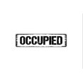 thumbnail image 1 of Letrero de metal rústico con texto "Occupied", para calle o puerta, tamaño de placa: 4 x 16 pulgadas, 1 of 4