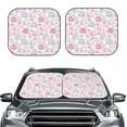 thumbnail image 2 of Zufioo Cute Sheep Print Folding Car Windshield Sun Visor, Anti-ultraviolet Sun Visor, Suitable for Trucks, Vans Car Accessories-Large, 2 of 6