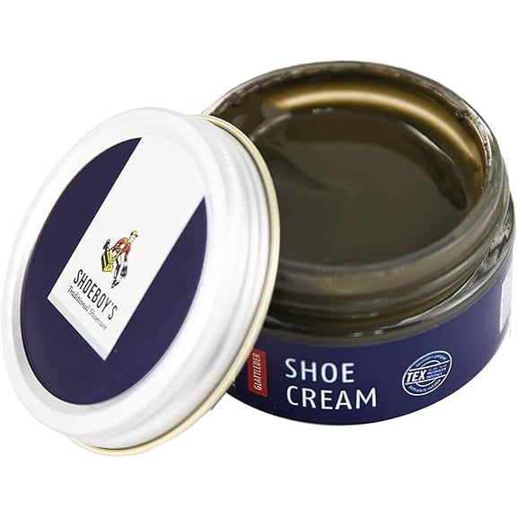 Shoeboy's 33 Olive Shoe cream is the perfect choice for maintaining and rejuvenating your high-quality smooth leather shoes. One of the best shoe polishes.