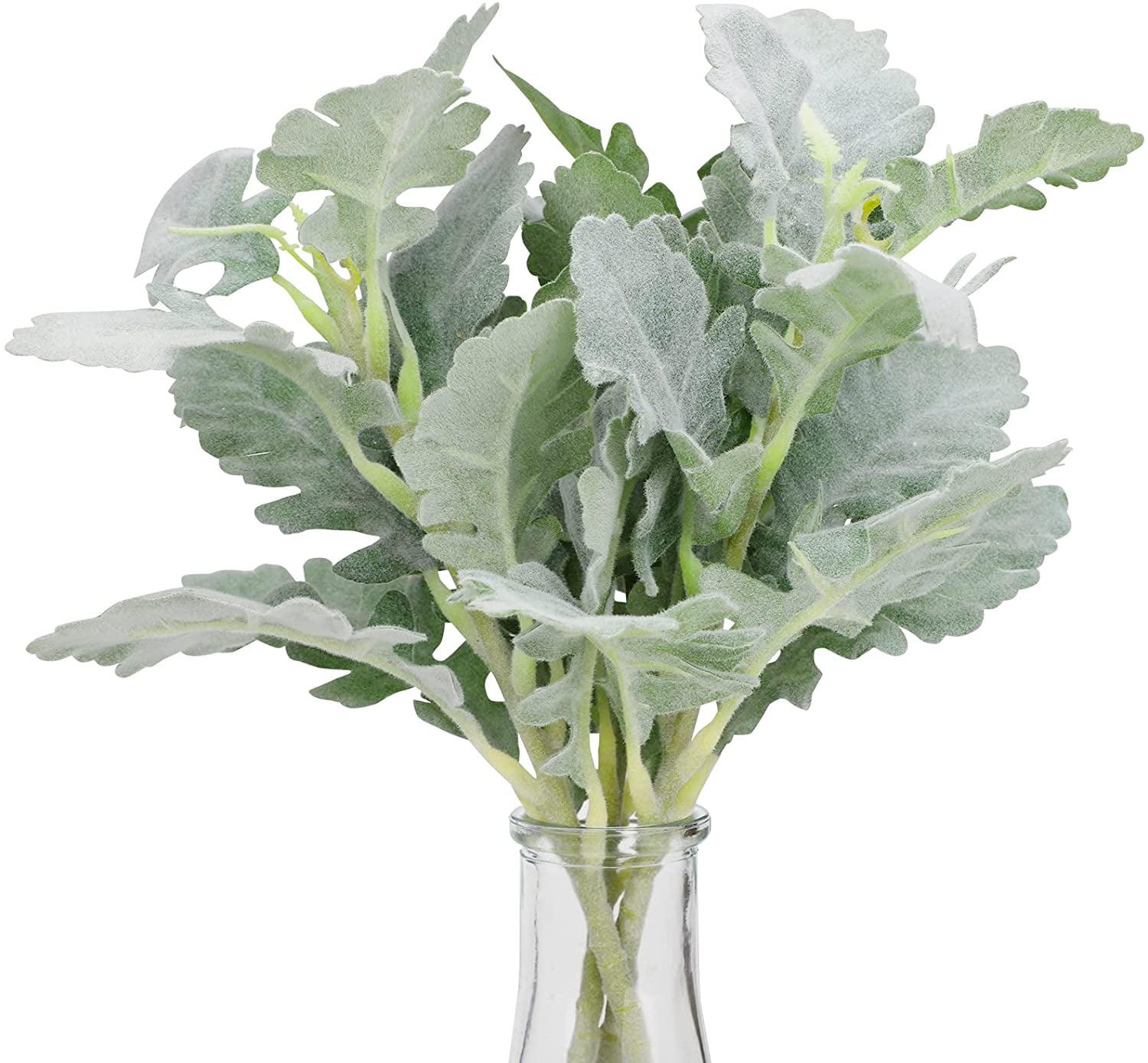 Set of 3 Lambs Ear Greenery, Artificial Greenery Stems Faux Branches Sprigs for Wedding Bouquets