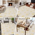 thumbnail image 5 of Summer Lemon Area Rugs 8'x10', Washable Small Throw Rugs for Living Room Patio, Yellow Fruits Leaves Lemon Farmhouse Beige Indoor Outdoor Rug Non-Slip Low Pile Carpet Runner Reversible Floor Mats, 5 of 8