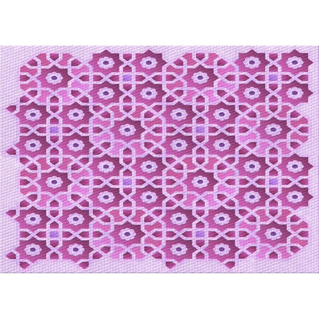 Ahgly Company Machine Washable Indoor Rectangle Transitional Blossom Pink Area Rugs, 7' x 10'