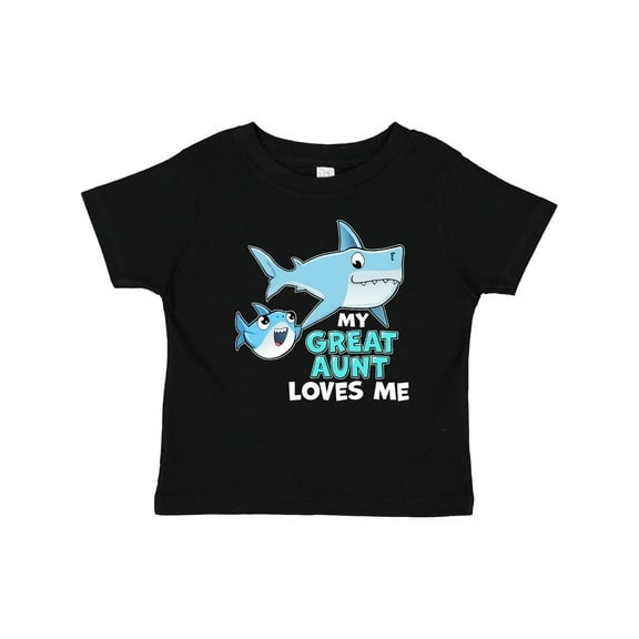 Inktastic My Great Aunt Loves Me with Cute Sharks Boys or Girls Baby T-Shirt