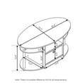 thumbnail image 5 of Furinno JAYA Table Basse Ovale au Design Simple avec Bac, Noyer, 5 of 5