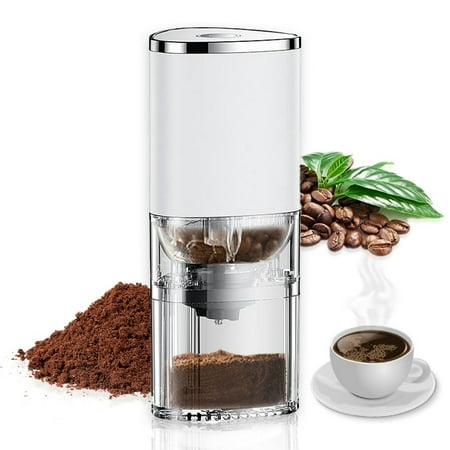 

Lanboya Electric Bean Coffee Grinder Household Small Automatic Portable Coffee Machine White