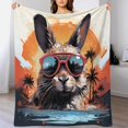 thumbnail image 2 of Couverture Lapin Ultra-Douce en Micro-Polaire Douce et Chaude Couverture Imprimée 3D, 2 of 8