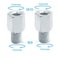 thumbnail image 1 of 2pcs Scooter Motorcycle Rear Mirror Adapters M10 10MM M8 8MM 6MM Clockwise Anti-clockwise Right Left hand thread Changing Screw, 1 of 7
