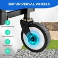 thumbnail image 5 of Collapsible Folding Wagon 150 lbs Max Load, Heavy-Duty Portable Utility Shopping Cart, Lightweight Foldable Grocery Stroller, W/360° Wheels, Carry Bag, for Camping, Beach, Garden, Sports (Blue), 5 of 18