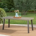 thumbnail image 4 of GDF Studio Spanish Bay Outdoor Acacia Wood Rectangular Dining Table, Gray, 4 of 10