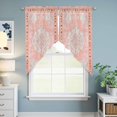 thumbnail image 6 of Pink Boho Kitchen Window Curtains, Swag Curtains Valance for Bedroom Living Room Bathroom, Vintage Abstract Tribal Decorative Oriental Rod Pocket Window Curtain Block Drapes 2 Panels 28"x36", 6 of 9
