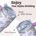 thumbnail image 4 of 20OZ Unicorn Tumbler with Handle and Durable Straw Double Wall Stainless Steel Insulated Travel Mug Perfect Presents for Women Mom Friends on Birthday Christmas Thanksgiving, 4 of 6
