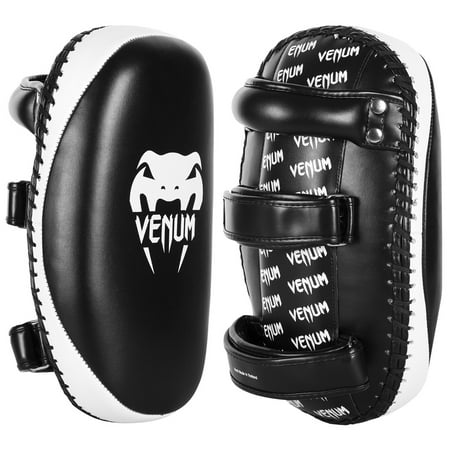 UPC: 3611440069877 | Venum Skintex Leather Light Kick Pad Pair – Black/Ice