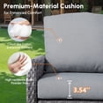 thumbnail image 4 of XIZZI 5-Piece Patio Furniture Set, All-Weather Wicker Outdoor Conversation Sets with Swivel Chairs and Glass Coffee Table for Backyard, Porch, Deck-Dark Gray, 4 of 7