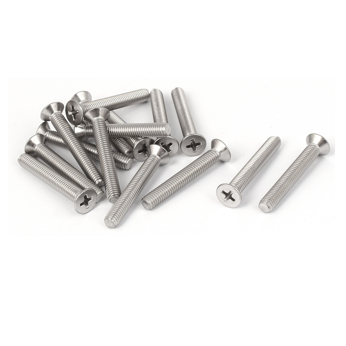 15 Pcs M5x35mm 316 Stainless Steel Metric Phillips Machine Screws