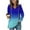Summer Tops Blue, variant on Womens Long Length Drawstring Hoodies, Long Sleeve Pullover for Women Fall Fashion Ombre Tie Dye Side Slit Hooded Sweatshirts with Pockets