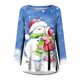 thumbnail image 4 of Blusas Navideñas Para Mujer Blusas de Manga Larga Camisas Tipo Túnica Informales Con Cuello Redondo Odeerbi ODB183170, 4 of 5