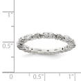 thumbnail image 6 of 925 Sterling Silver Solid Polished CZ Cubic Zirconia Simulated Diamond Band Ring Size 6 Jewelry Gifts for Women, 6 of 8