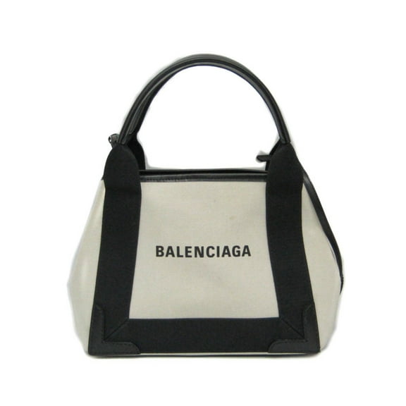 Pre-Owned Balenciaga Navy Cabas XS 390346 Women's Canvas,Leather Handbag,Shoulder Bag... (Good)