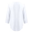 thumbnail image 4 of ZJXFGS Women’S Blouses Basic Tops for Woman Plus Size Blouses for Curvy Women Fashion Shirts Flowy Tops for Women Work Blouses for Women Cute Fall Tops White 3XL, 4 of 7