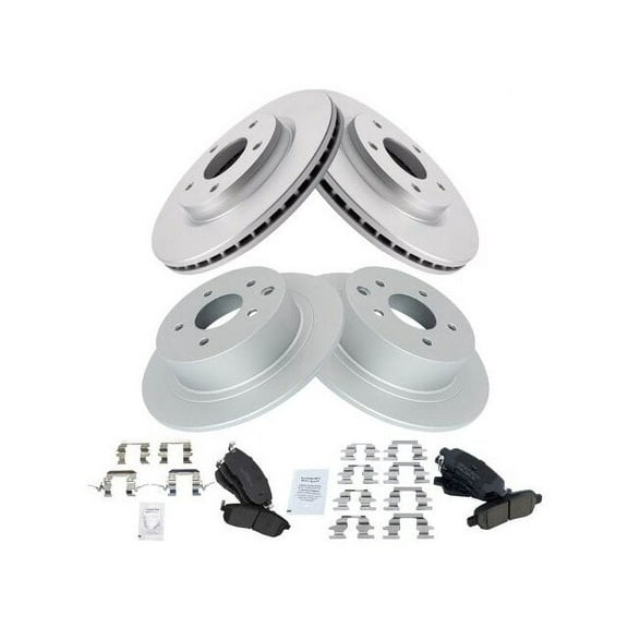 Front and Rear Brake Pad and Rotor Kit - Compatible with 2013 - 2019 Nissan Sentra 2014 2015 2016 2017 2018
