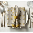 thumbnail image 4 of Vargottam Designer Cotton Twill Block Print Napkins - Set of 12, 20-Inch, Yellow Color, Durable & Absorbent Cloth Napkins for Dining, Parties, and Home Decor - Machine Washable, 4 of 8